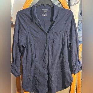 Sonoma Dark Blue Casual Button Down Shirt